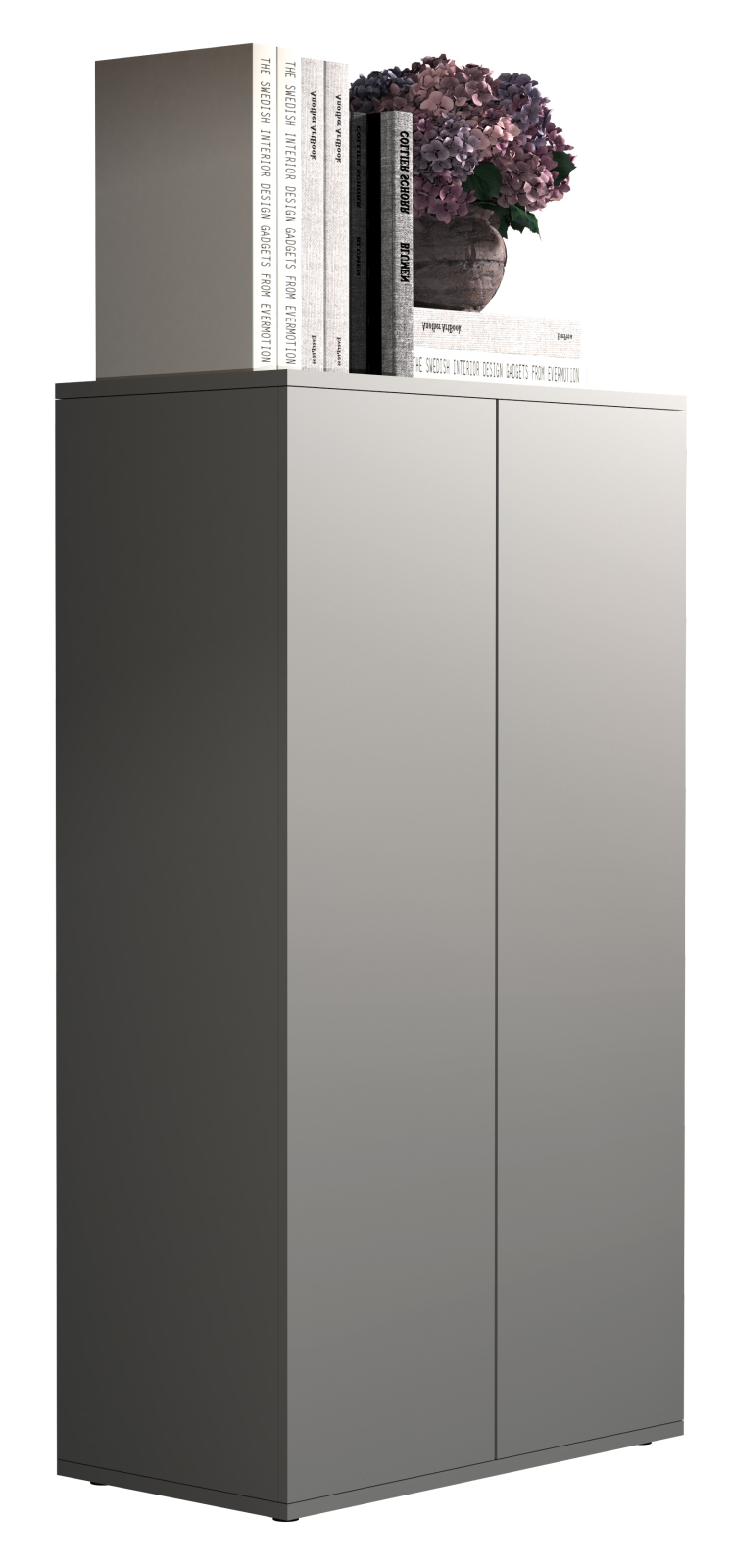 Kommode DALOSA - grau - 3 Fächer - 60 cm