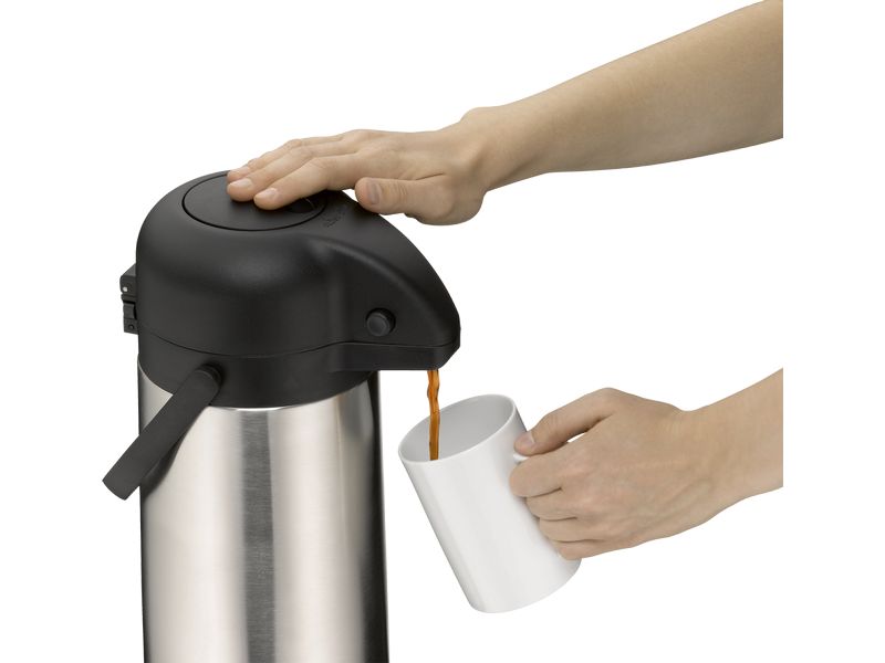 Alfi Thermoskanne TT 2500 ml, Schwarz/Silber Karaffe aus Edelstahl