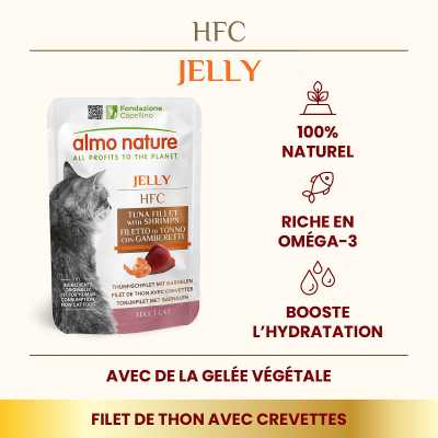 Almo Nature HFC Jelly Thunfisch & Garnelen Adult Beutel 55g