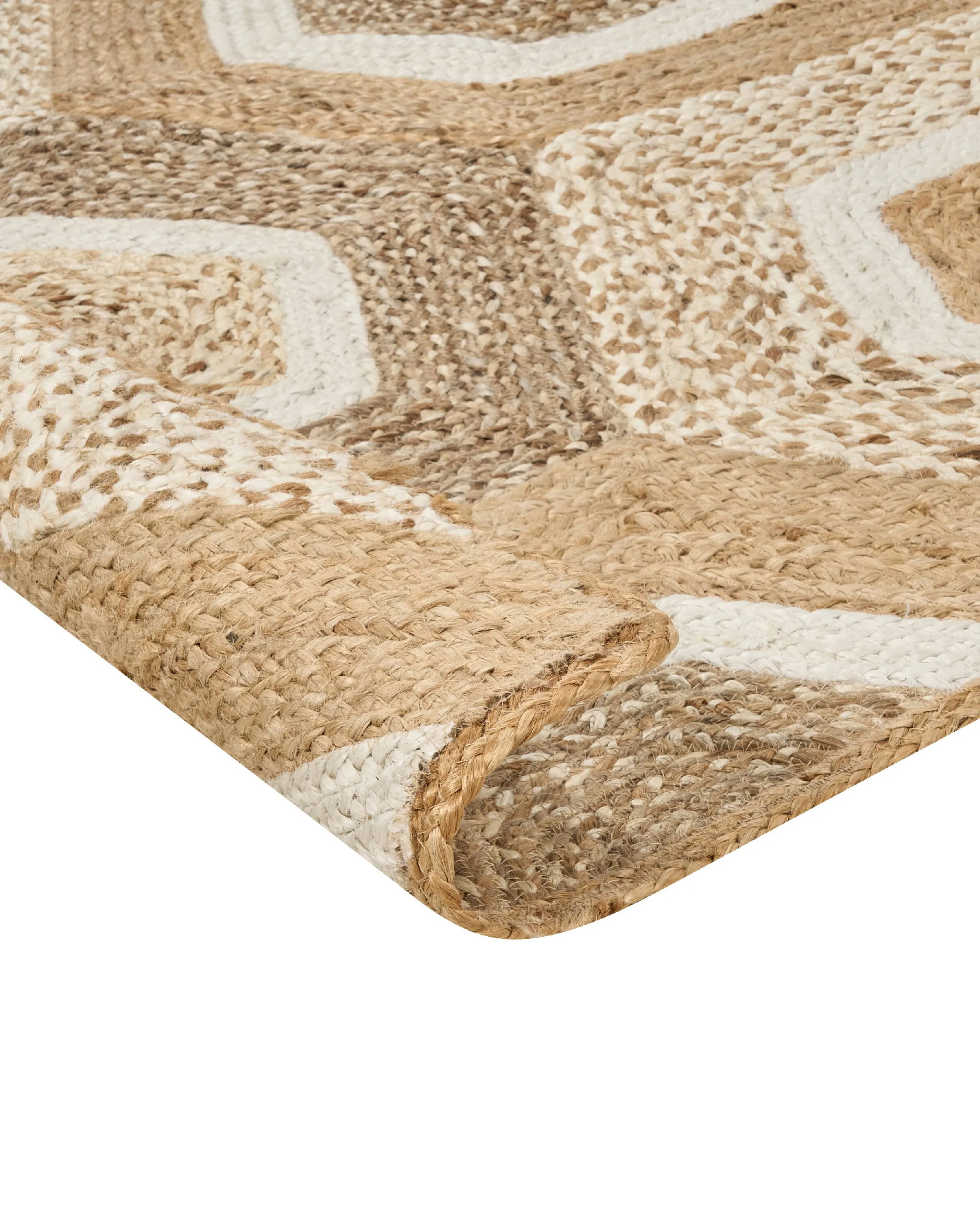 Vloerkleed BASOREN Beige 160 x 230 cm Jute