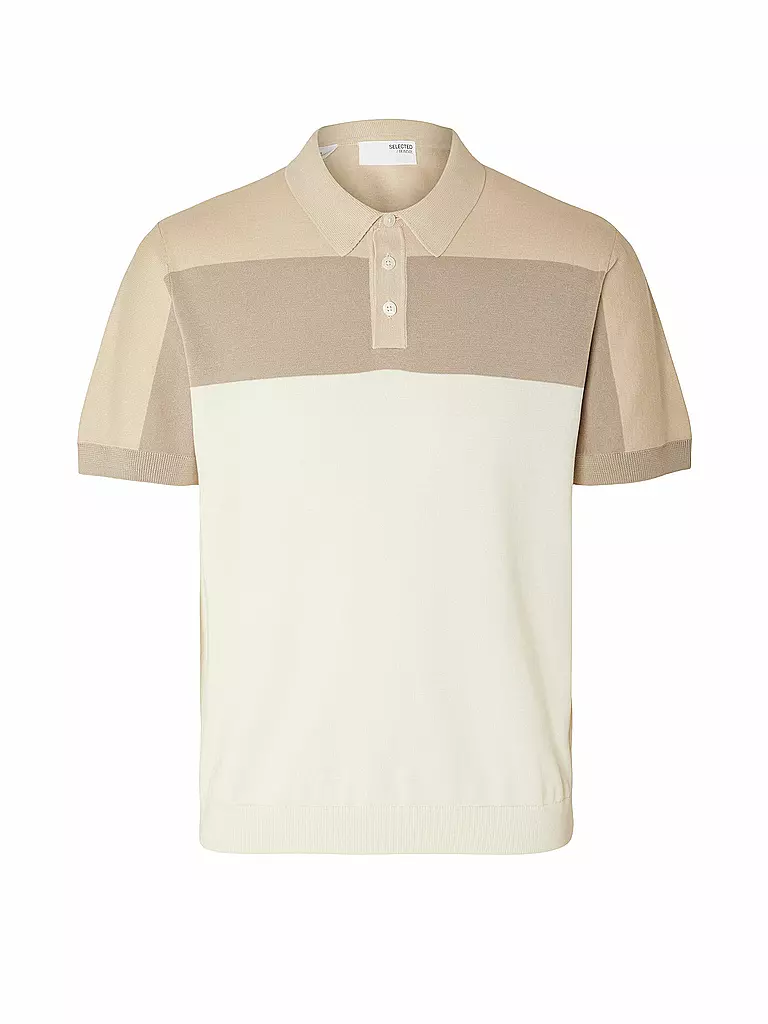 SELECTED Poloshirt SLHMATTIS beige
