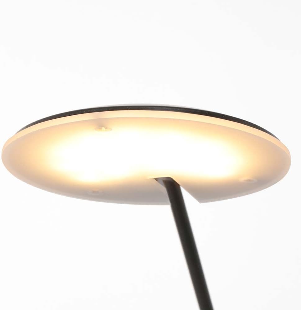 Stehleuchte Standlampe LED Wohnzimmerleuchte Dimmer Metall Schwarz H 143 cm
