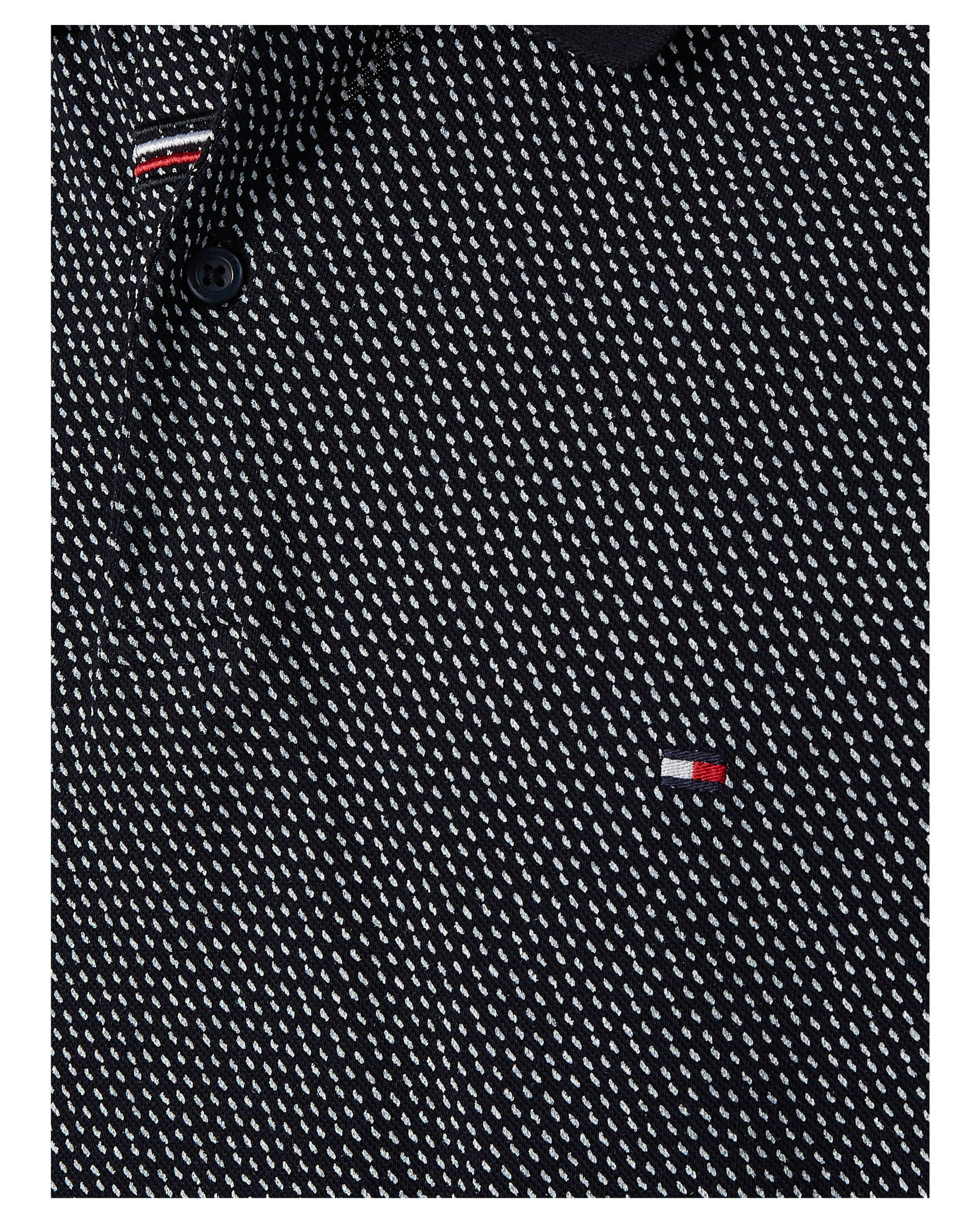 Tommy Hilfiger| Herren Poloshirt MICRO PRINT SLIM POLO Kurzarm