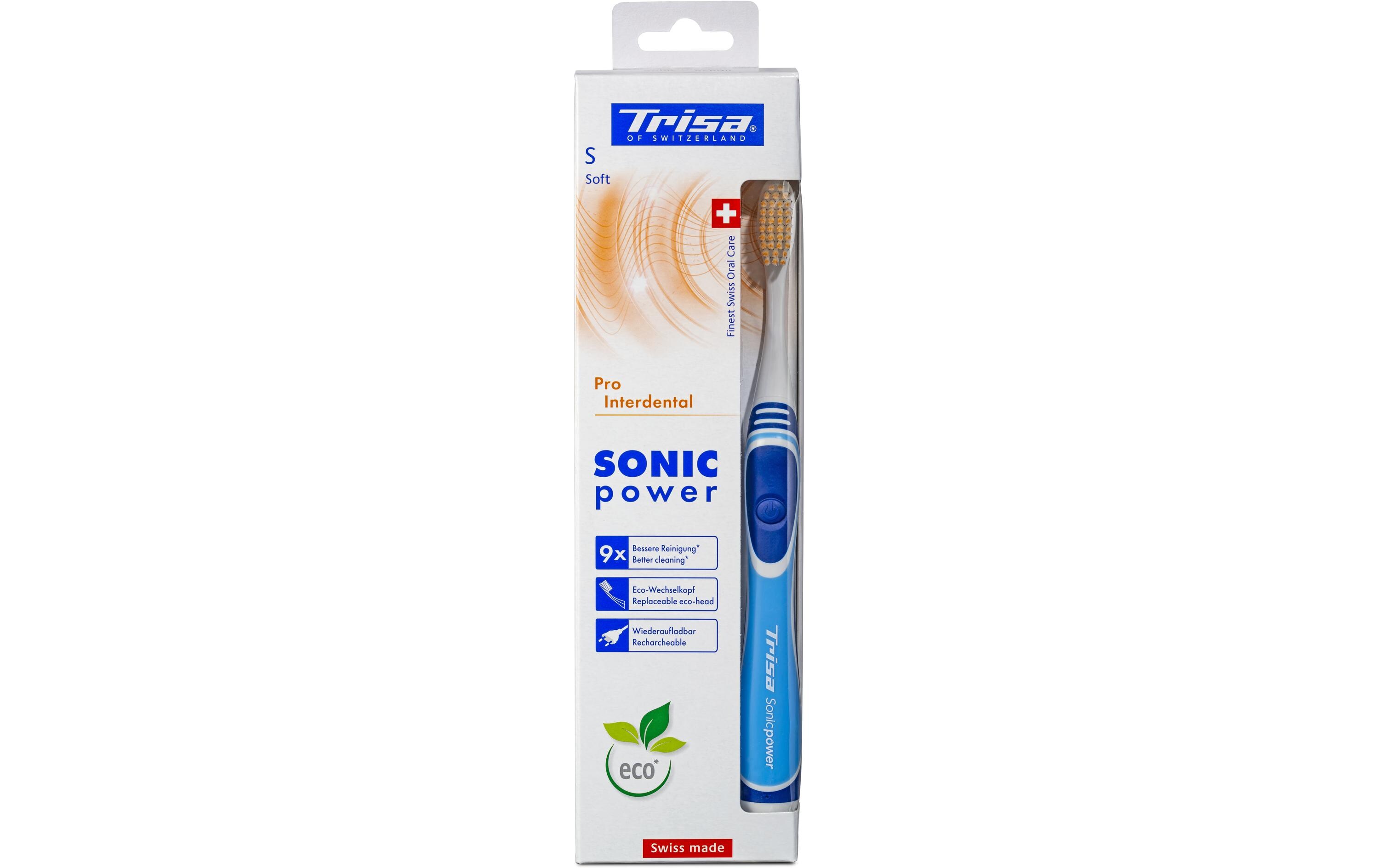Schallzahnbürste Sonicpower Pro Interdental softIn der Schweiz hergestellte elektrische Zahnbürste