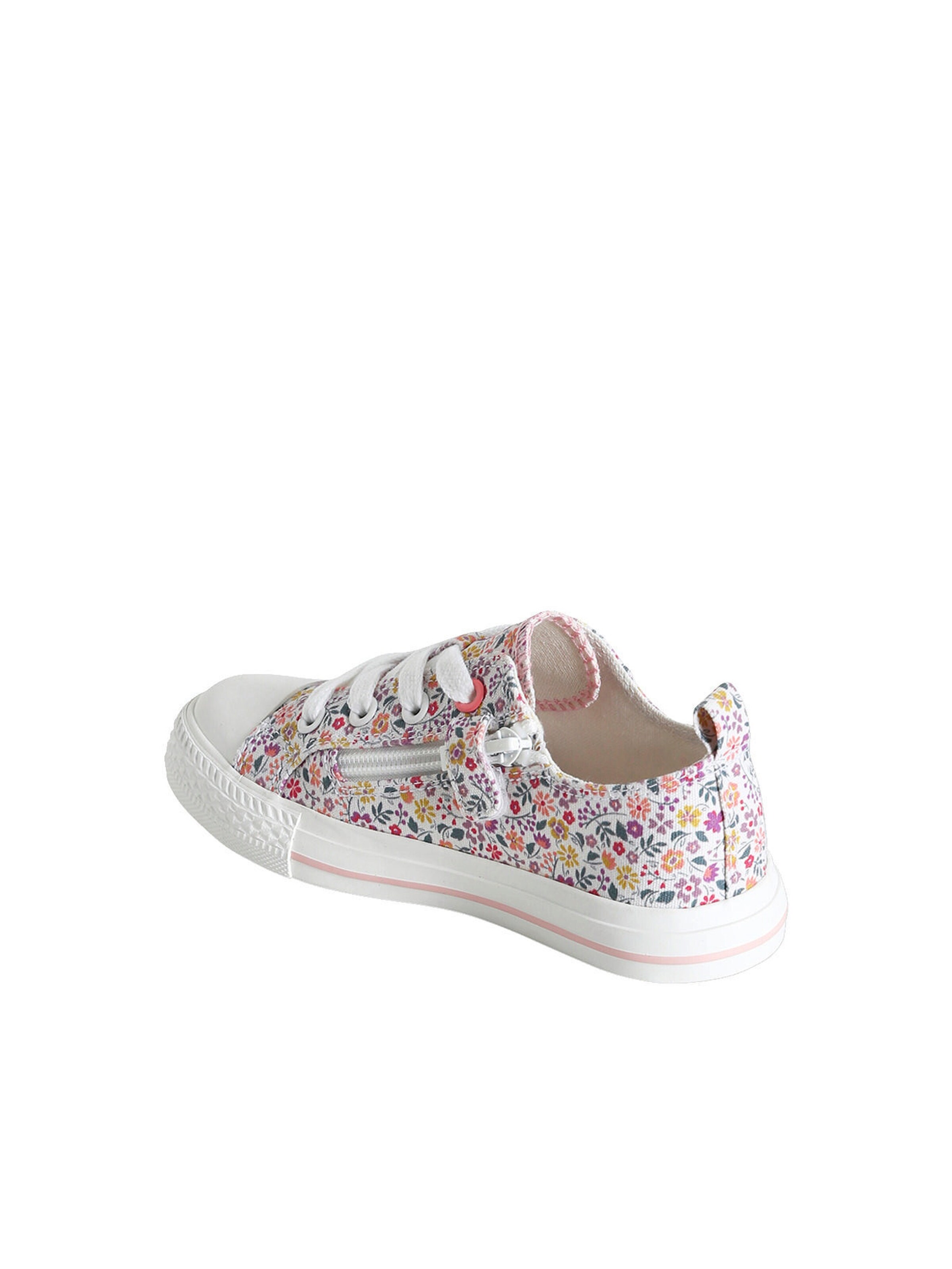 Vertbaudet Mädchen Stoff-Sneakers mit Reißverschluss blush