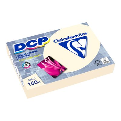 Clairefontaine DCP - Papier couleur - A4 (210 x 297 mm) - 160 g/m² - Ramette de 250 feuilles - ivoire