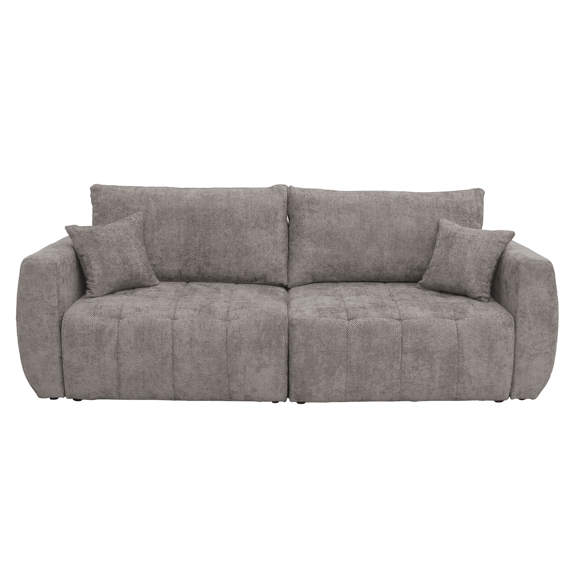 Big Sofa - stone - mit Staukasten und Liegefunktion - 245 cm