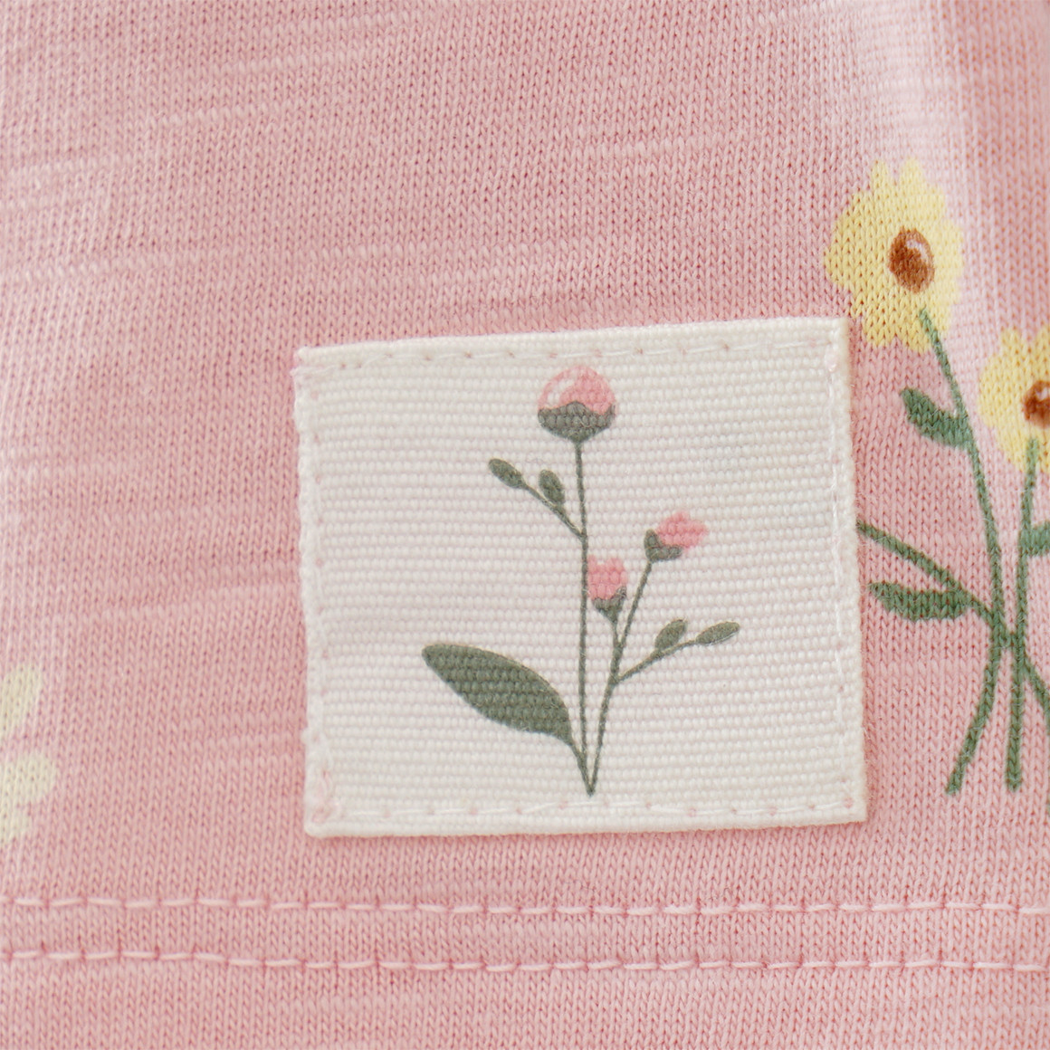 Topomini Pure Collection Newborn T-Shirt mit Blumen-Print rosa