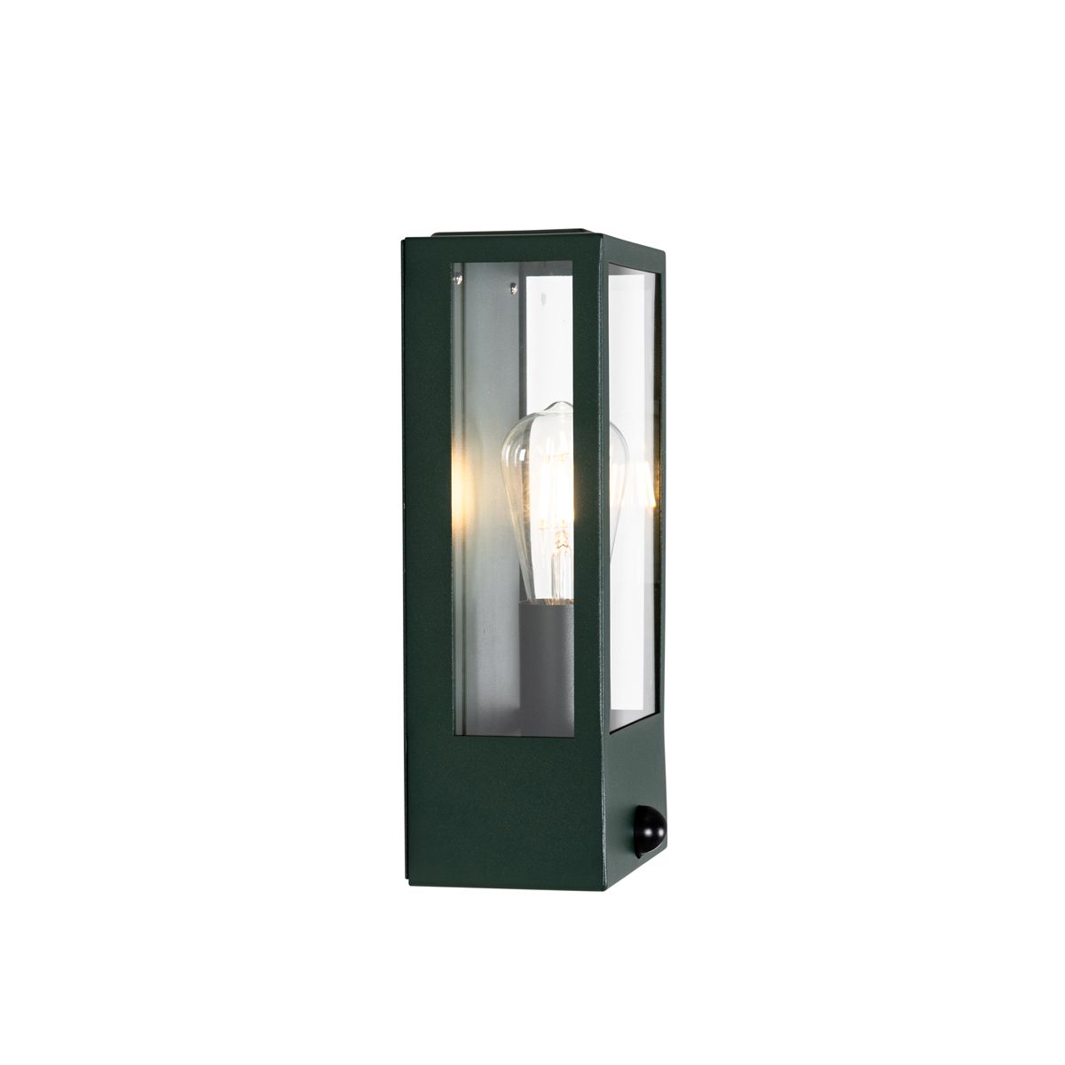 Buiten wandlamp donker groen met bewegingsmelder IP44 - Rotterdam