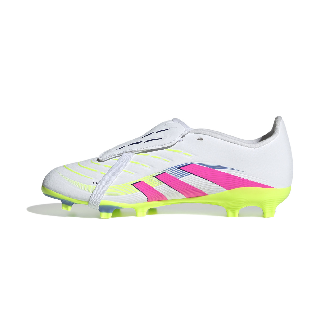 Adidas Predator League FT Gras Voetbalschoenen (FG) Kids Wit Roze Neongeel