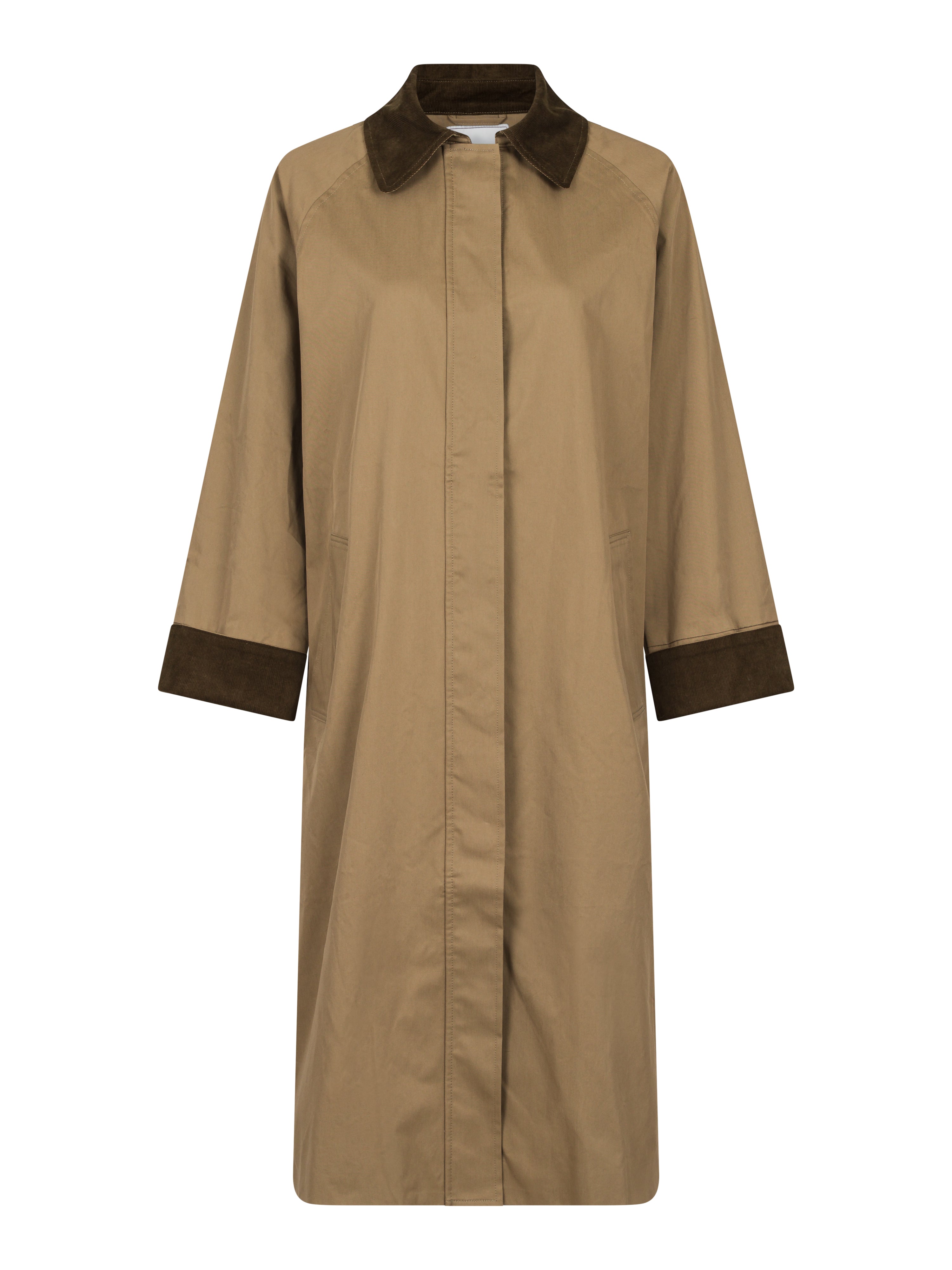 Neo Noir  Anneli Cord trenchcoat - Khaki
