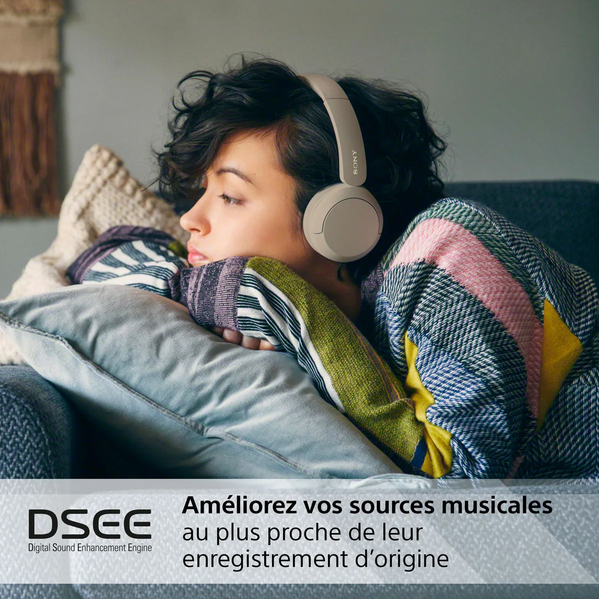 Sony WH-CH520 Beige Casques Bluetooth