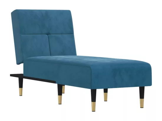 Prolenta Premium - Chaise longue bleu velours
