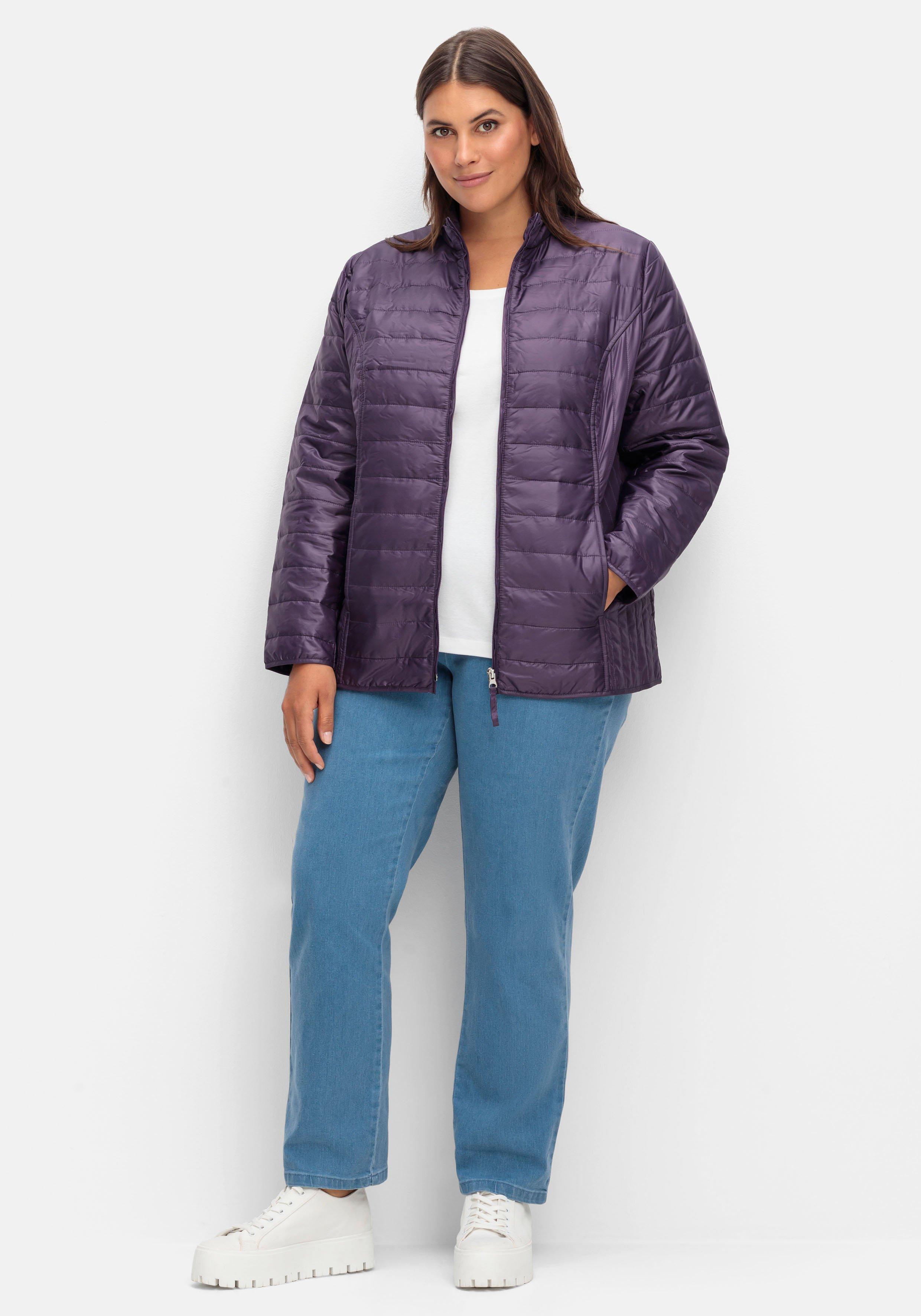 Leicht wattierte Steppjacke mit Stehkragen