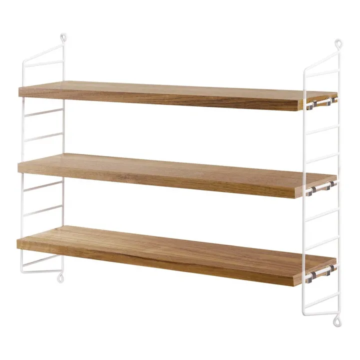 String Furniture Etagère Pocket en chêne | Blanc
