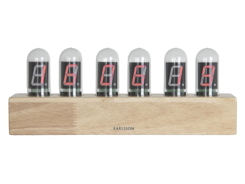 Table Clock Cathode Oak