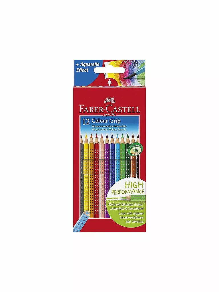 FABER-CASTELL Colour Grip Buntstift, 12er Kartonetui keine Farbe
