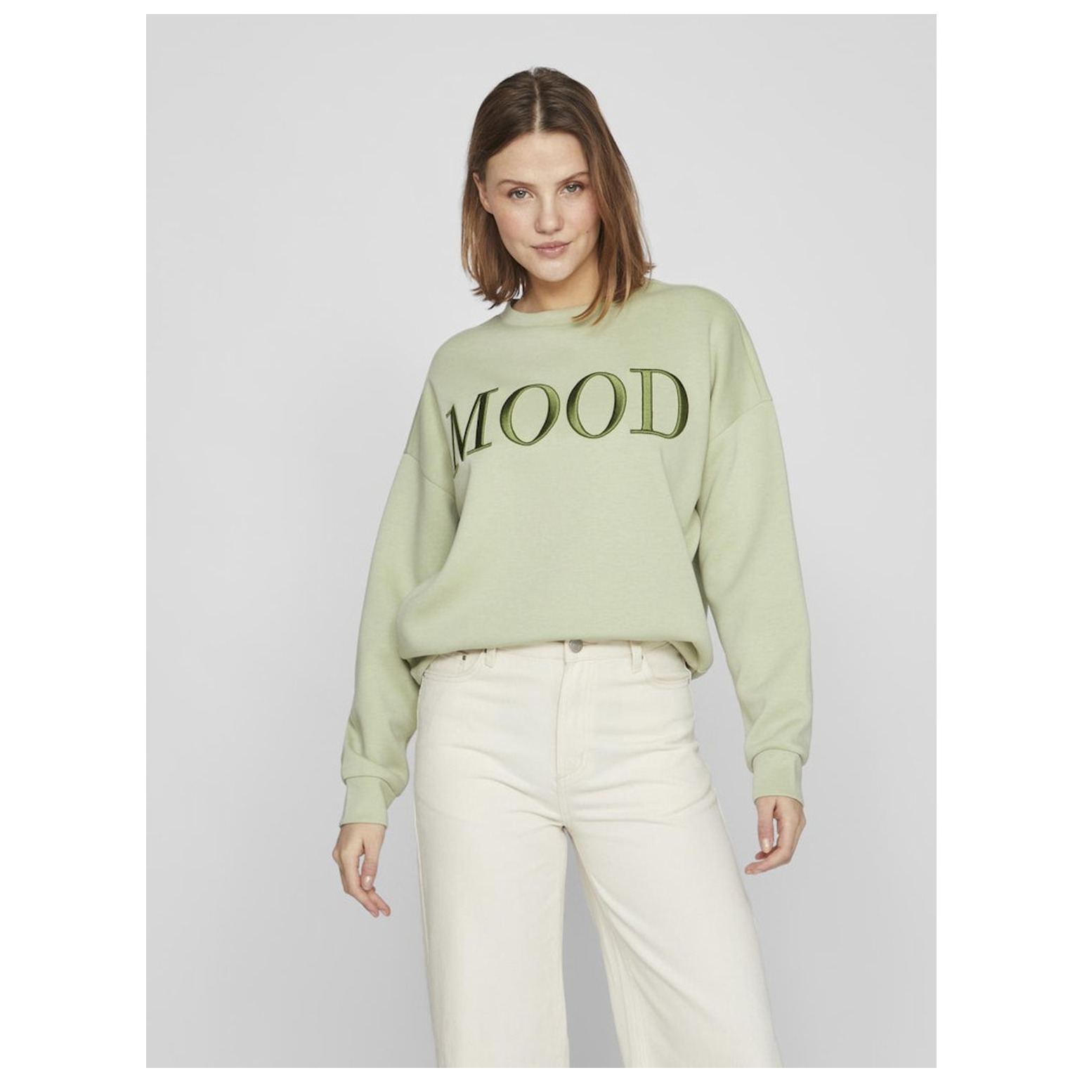 Vila VIREFLECT MOOD EMB L/S SWEAT T