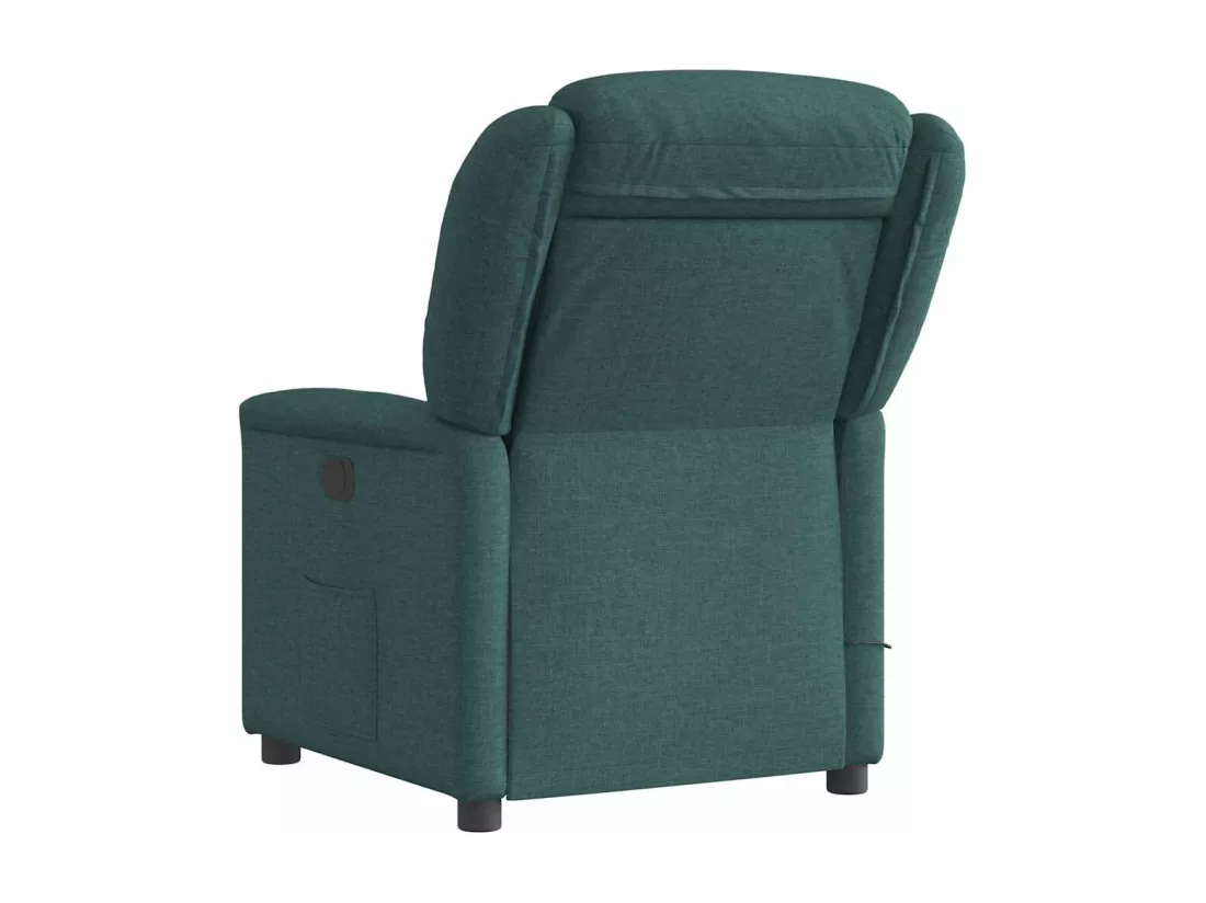 Fauteuil de massage inclinable Vert foncé Tissu