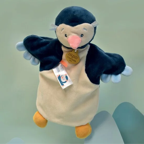 Marionnette à main Pingouin   25 cm   de               Doudou et Compagnie