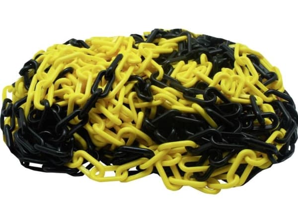 VISO CNJ801SBS Afspærringskæde Sort, Gul Plastic 25 m
