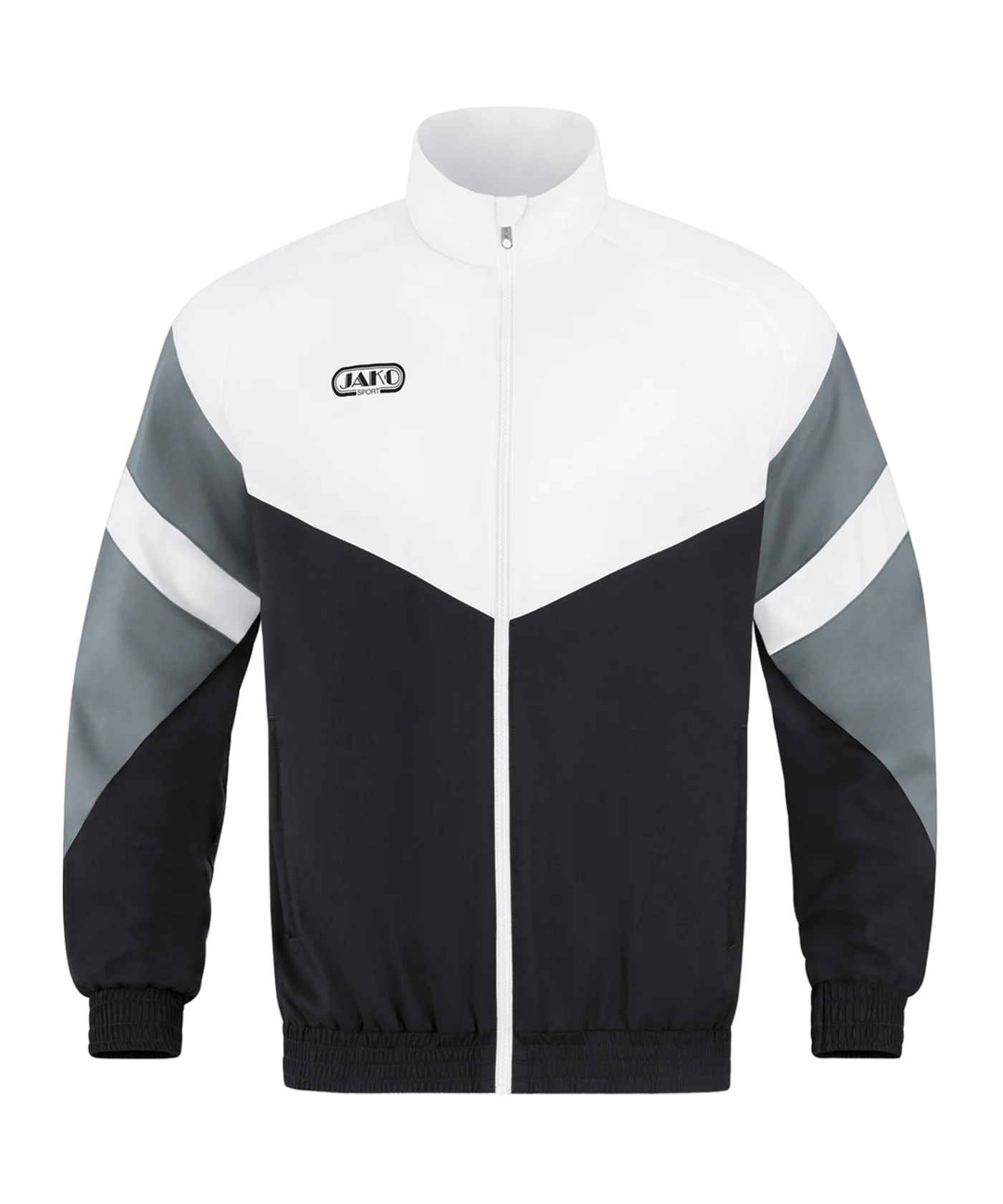 JAKO Retro Freizeitjacke Schwarz Weiss Grau F817