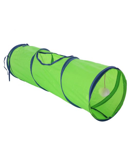Adori Speeltunnel Voor De Kat - Kattenspeelgoed - 90 x Ø25 cm Groen Groen