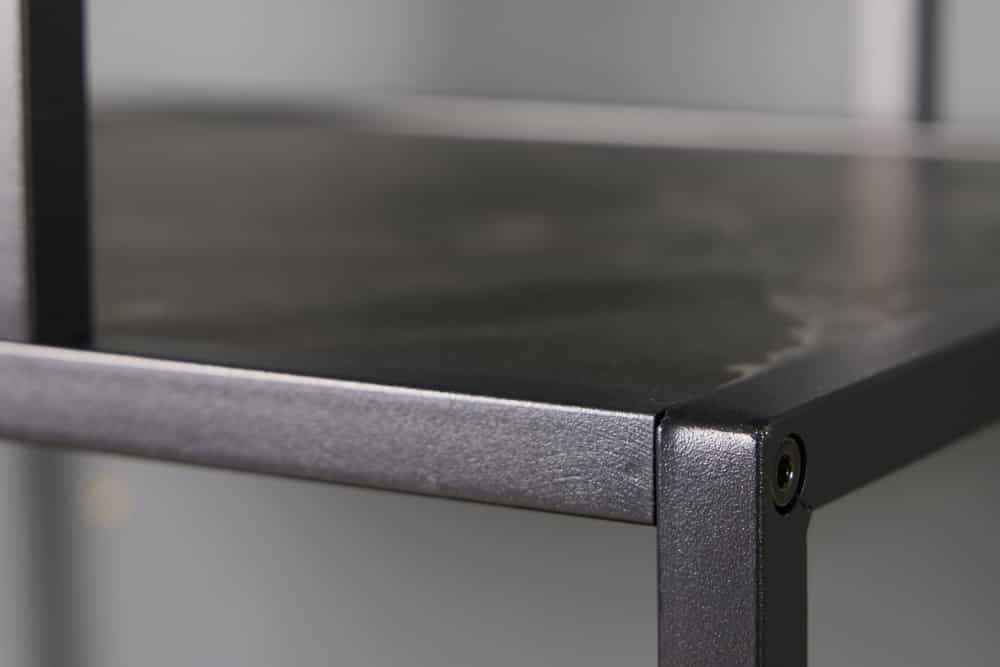 Modernes Bücherregal SLIM LINE 115cm graphit Metallgestell mit fünf Regalböden
