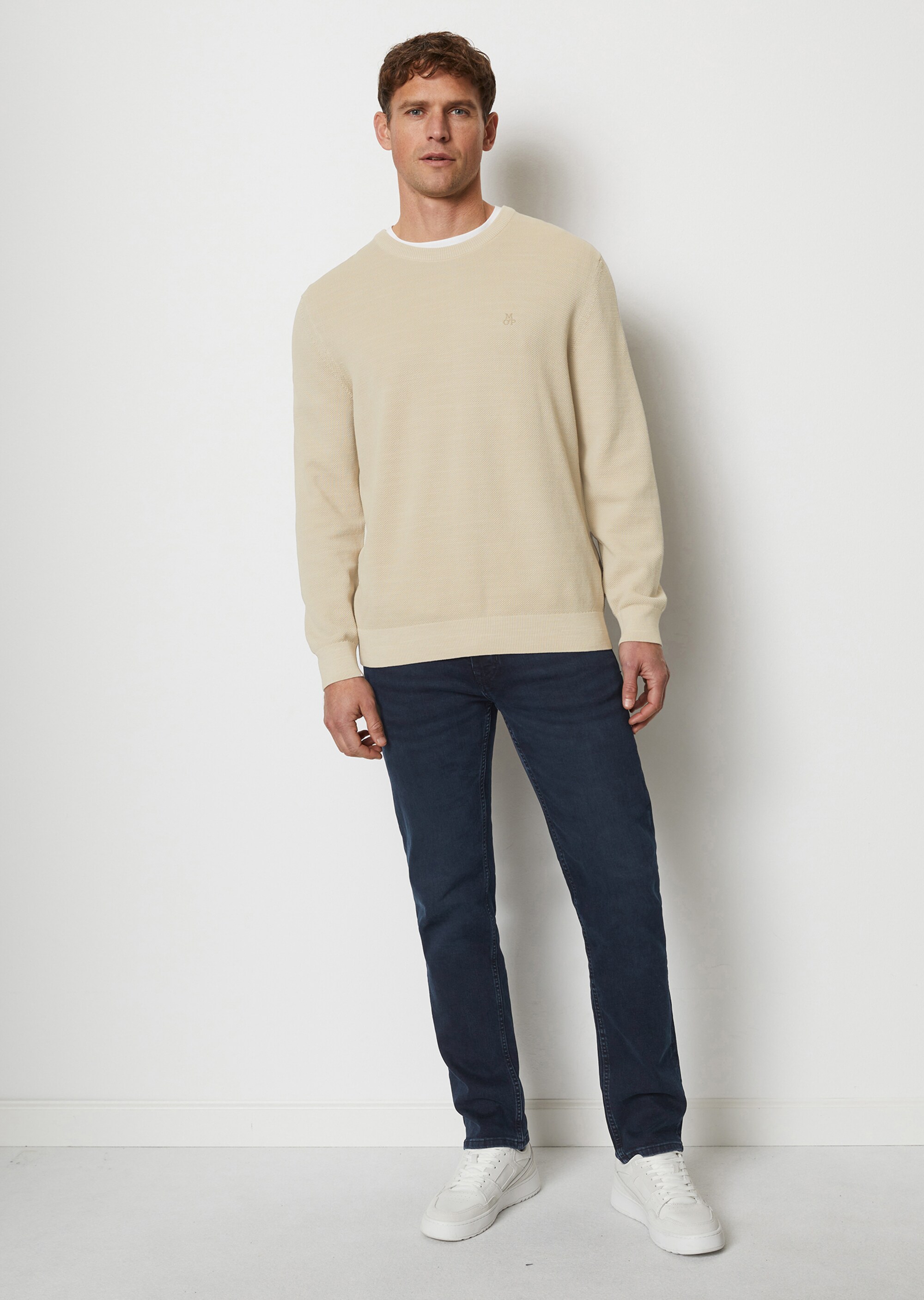 Pullover regular mit feiner Piqué-Struktur