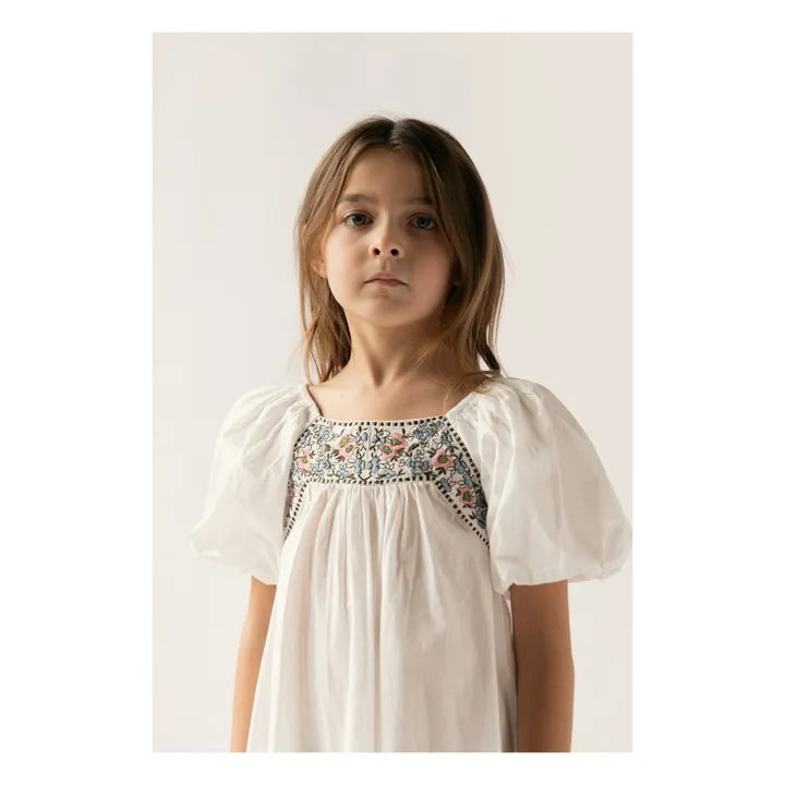 Simple Kids Robe Gula Popeline | Blanc