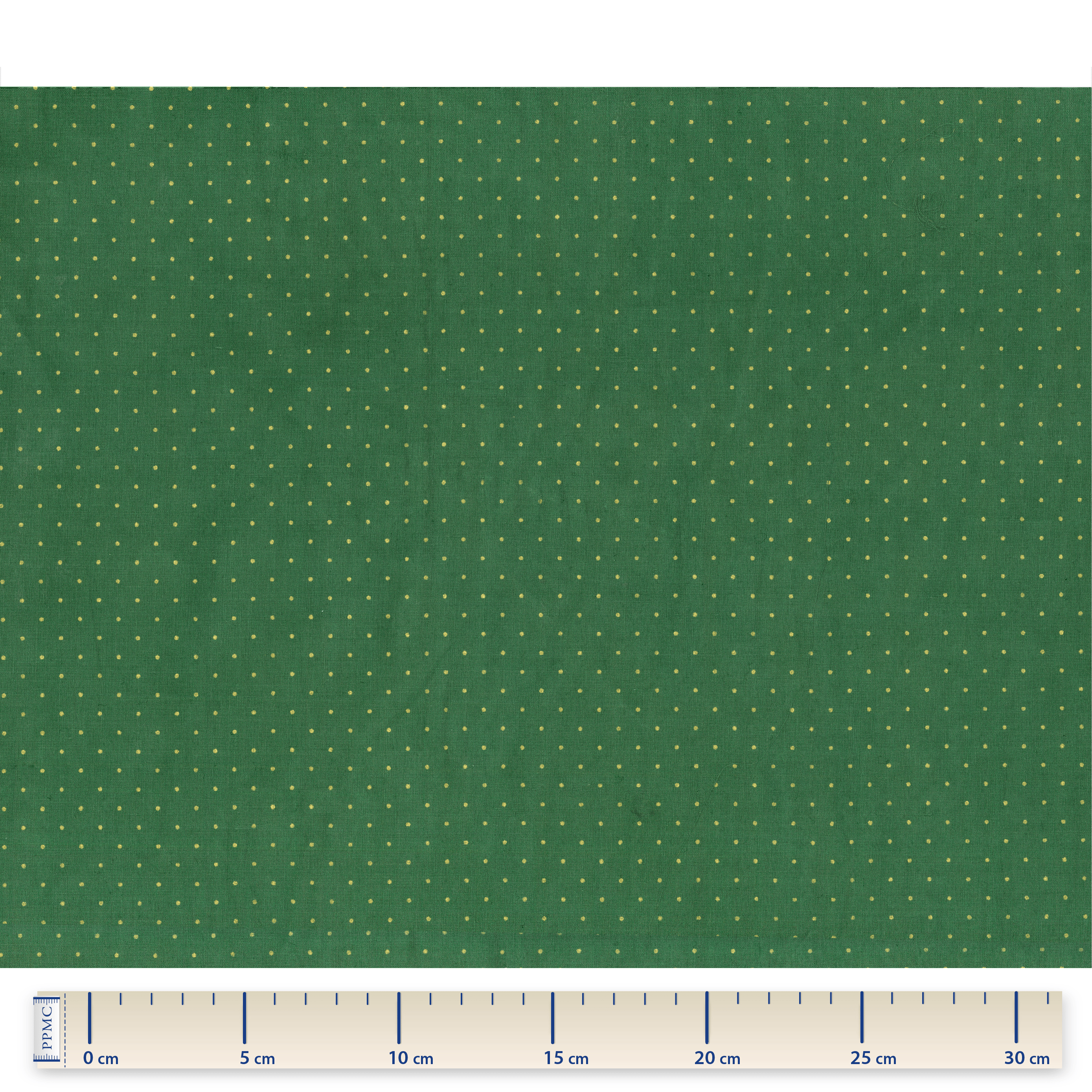 Tissu Coton Au Mètre Pois Or Vert Ex1029