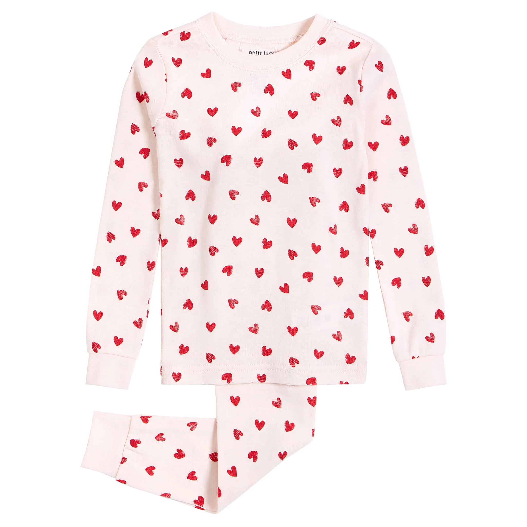 Maman par Petit Lem Pyjama Coeurs 2-6x