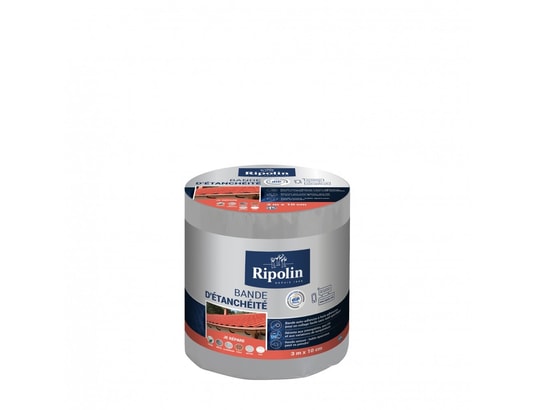 RIPOLIN - Recharge pistolet à colle Bande d'étanchéité adhésive , 3 m x 10 cm, gris