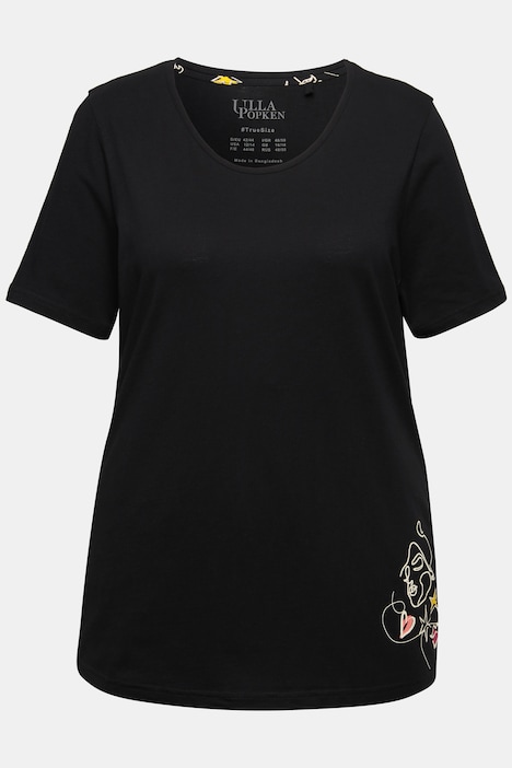 Pyjama, Zweiteiler, Scribble-Herz, Halbarm, lange Hose