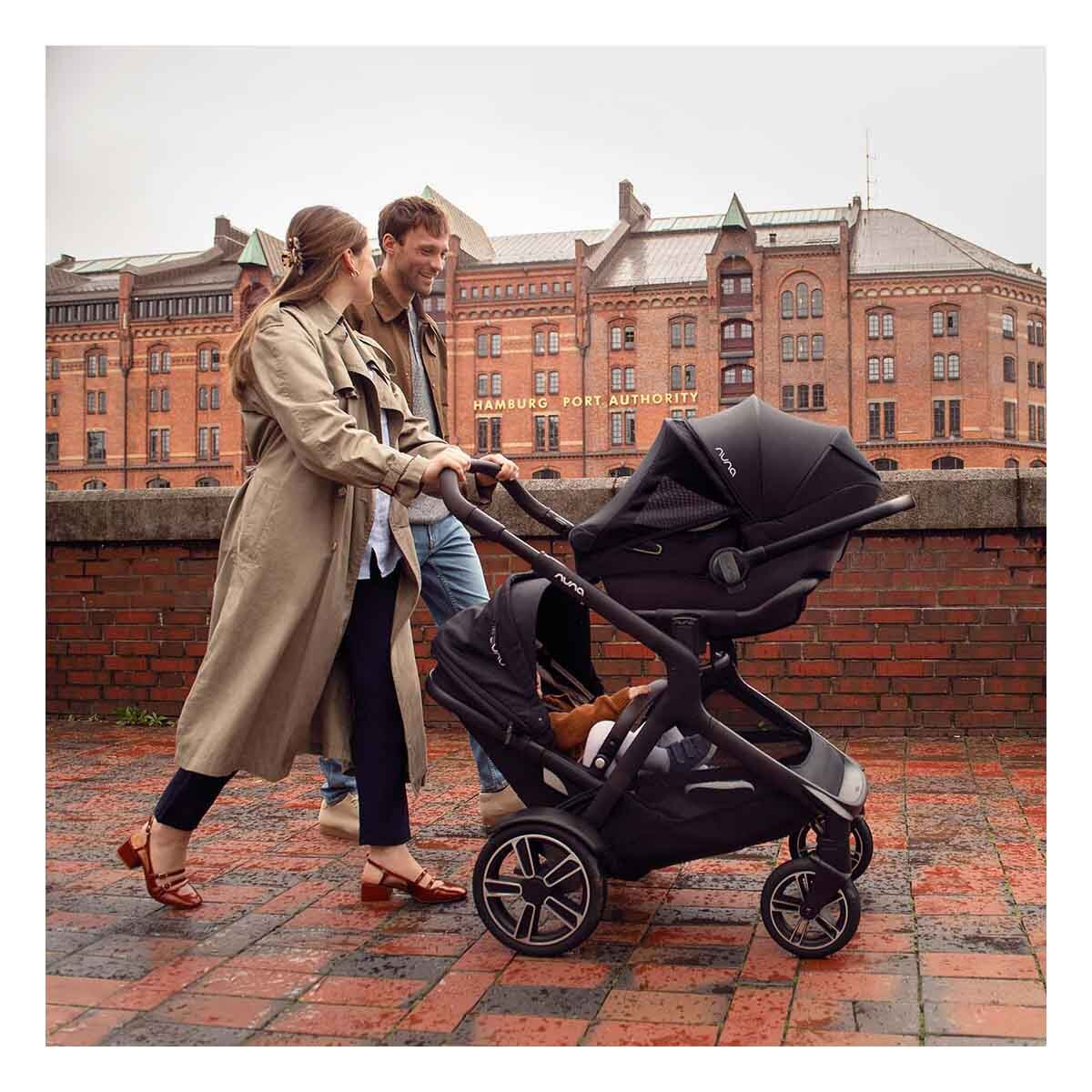 ABC Design GmbH ABC Design Kombi-Kinderwagen Salsa 5 Air Set inkl. Adapter für Babyschale + Nuna Babyschale Pipa Next i-Size Caviar Kollektion 2024 mit Nuna Base Next