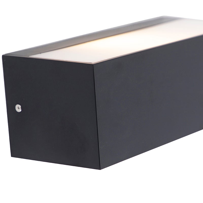 Moderne wandlamp, zwart, IP65 - Houks