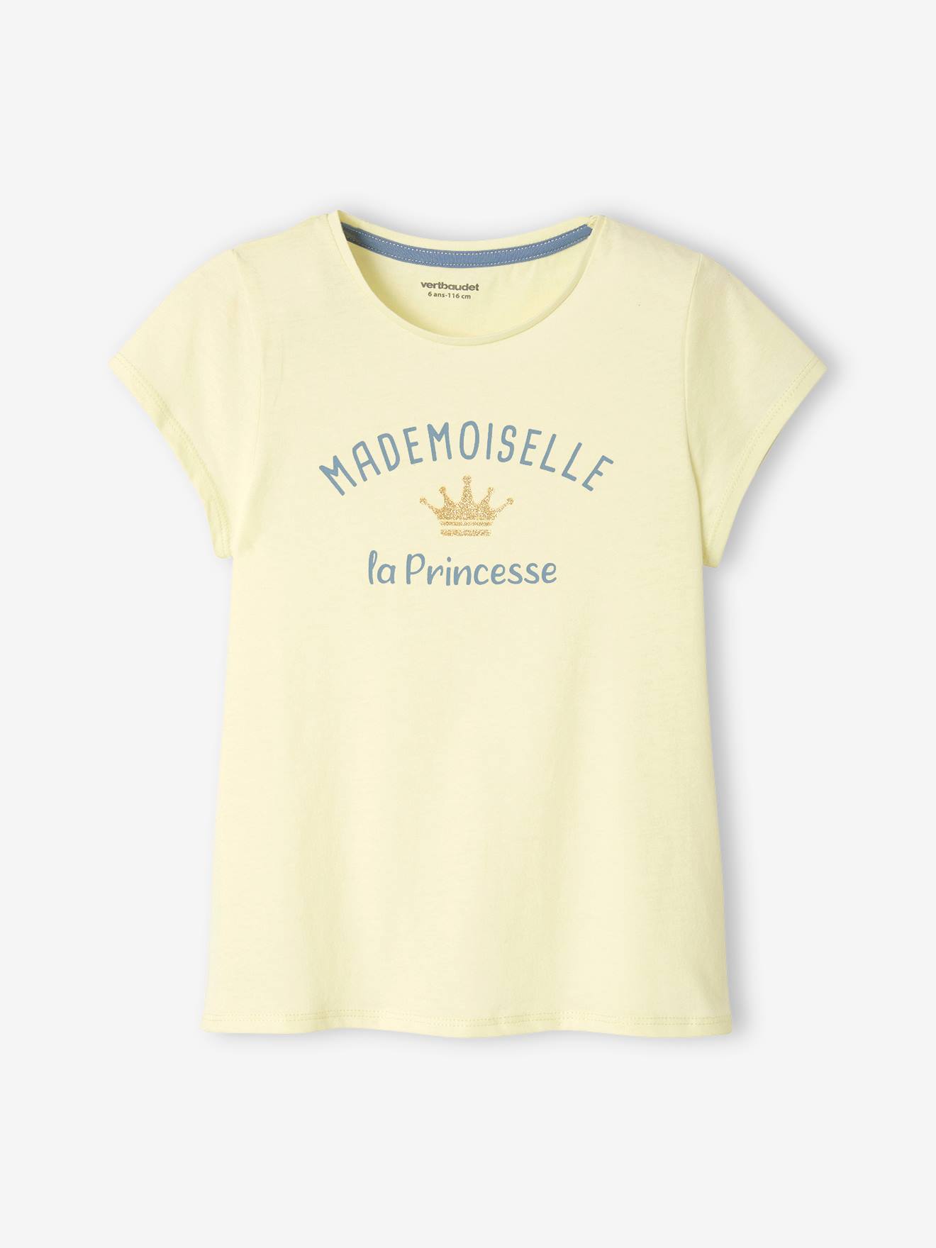 Camiseta com mensagem, para menina, verde pinho