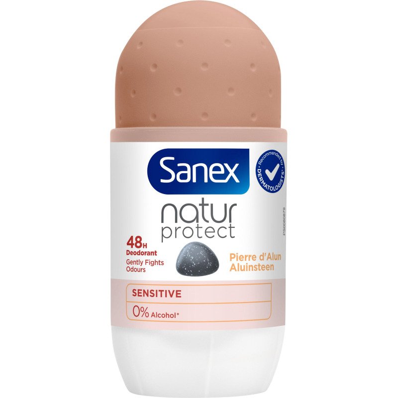 Déodorant Sanex Natur Protect peaux sensibles Pierre d'alun - Bille de 50 ml
