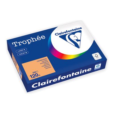 Clairefontaine Trophée - Papier - orange - A4 (210 x 297 mm) - 120 g/m² - Ramette de 250 feuilles