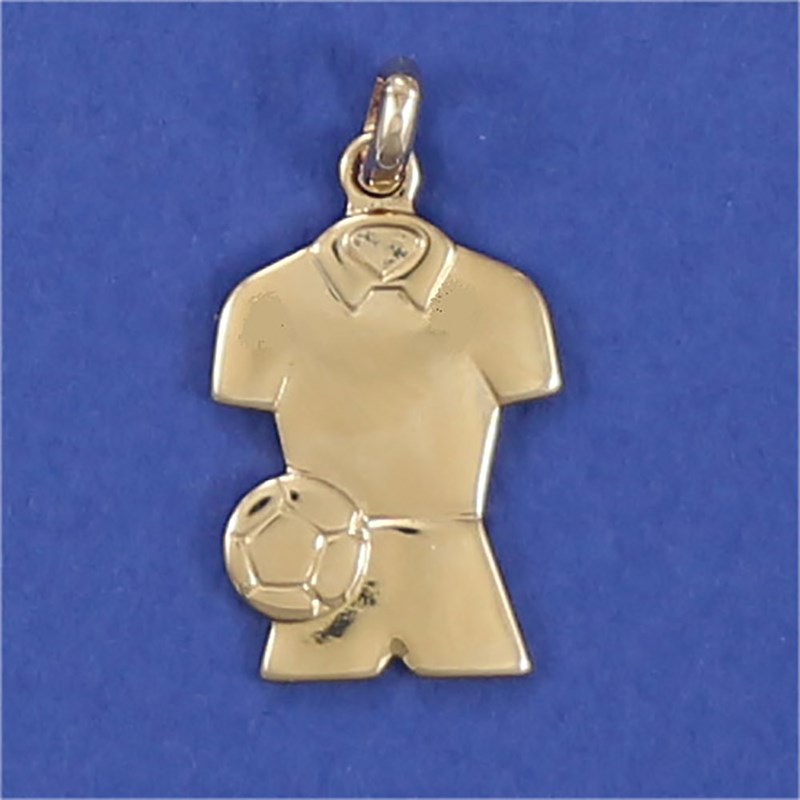 Pendentif football le maillot et le ballon - Plaqué-or