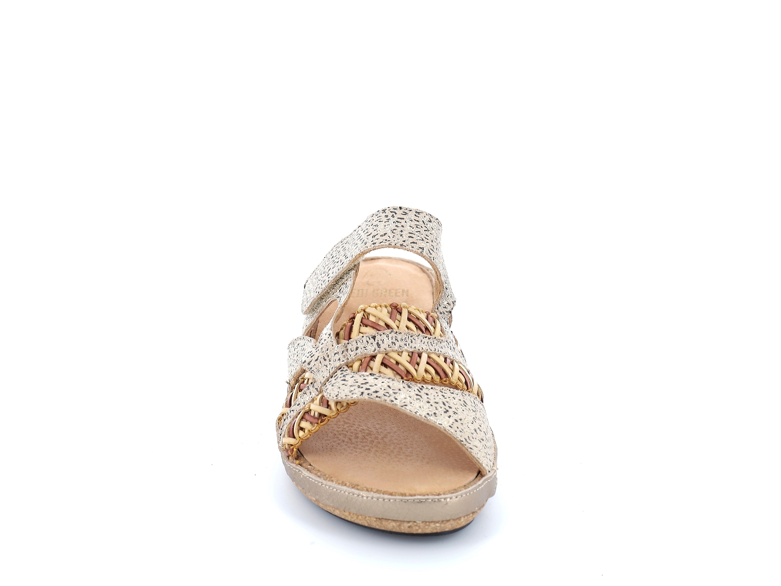 P brand-CORK Cuir Beige Metal
