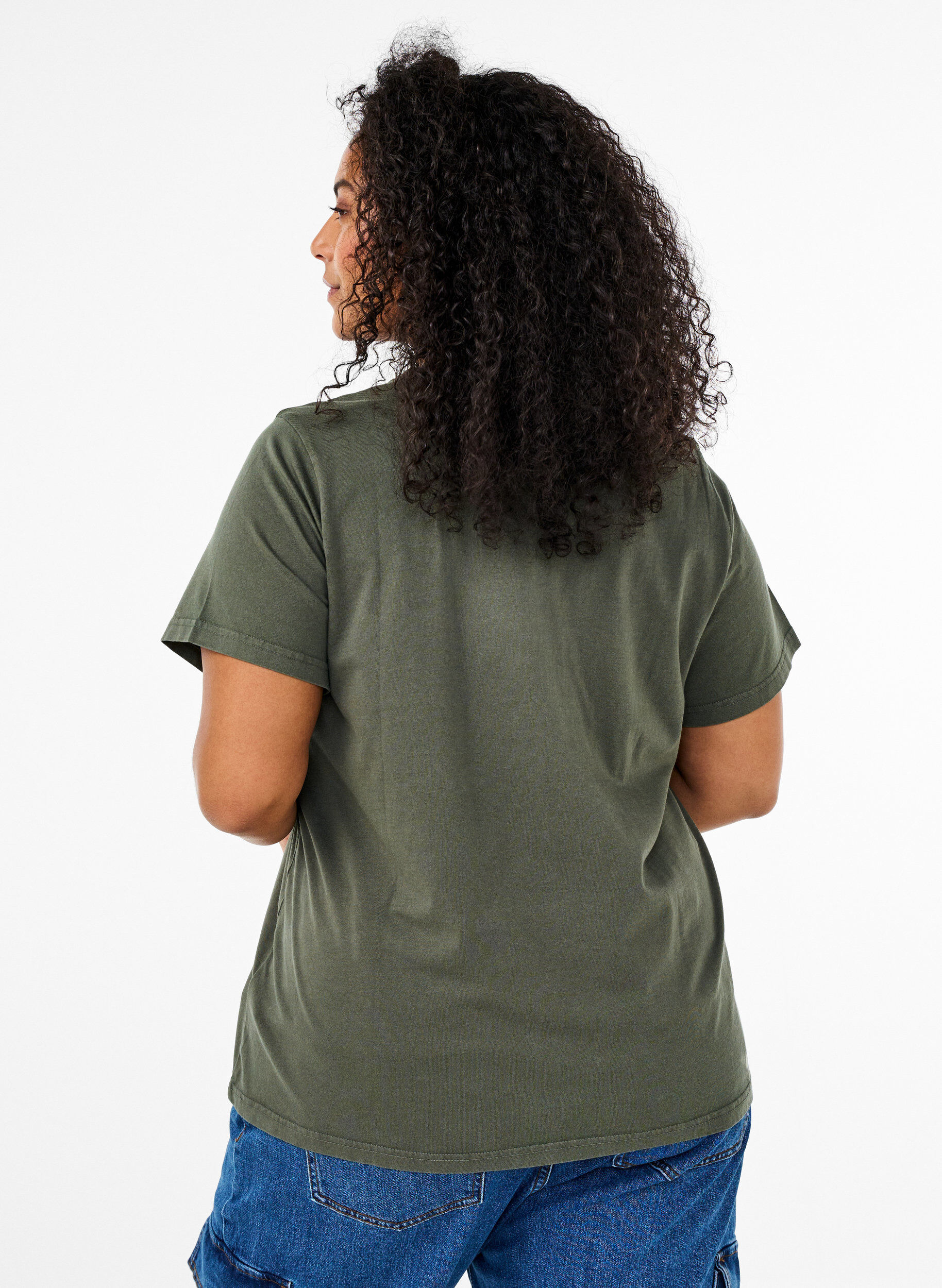 T-shirt i økologisk bomuld med print