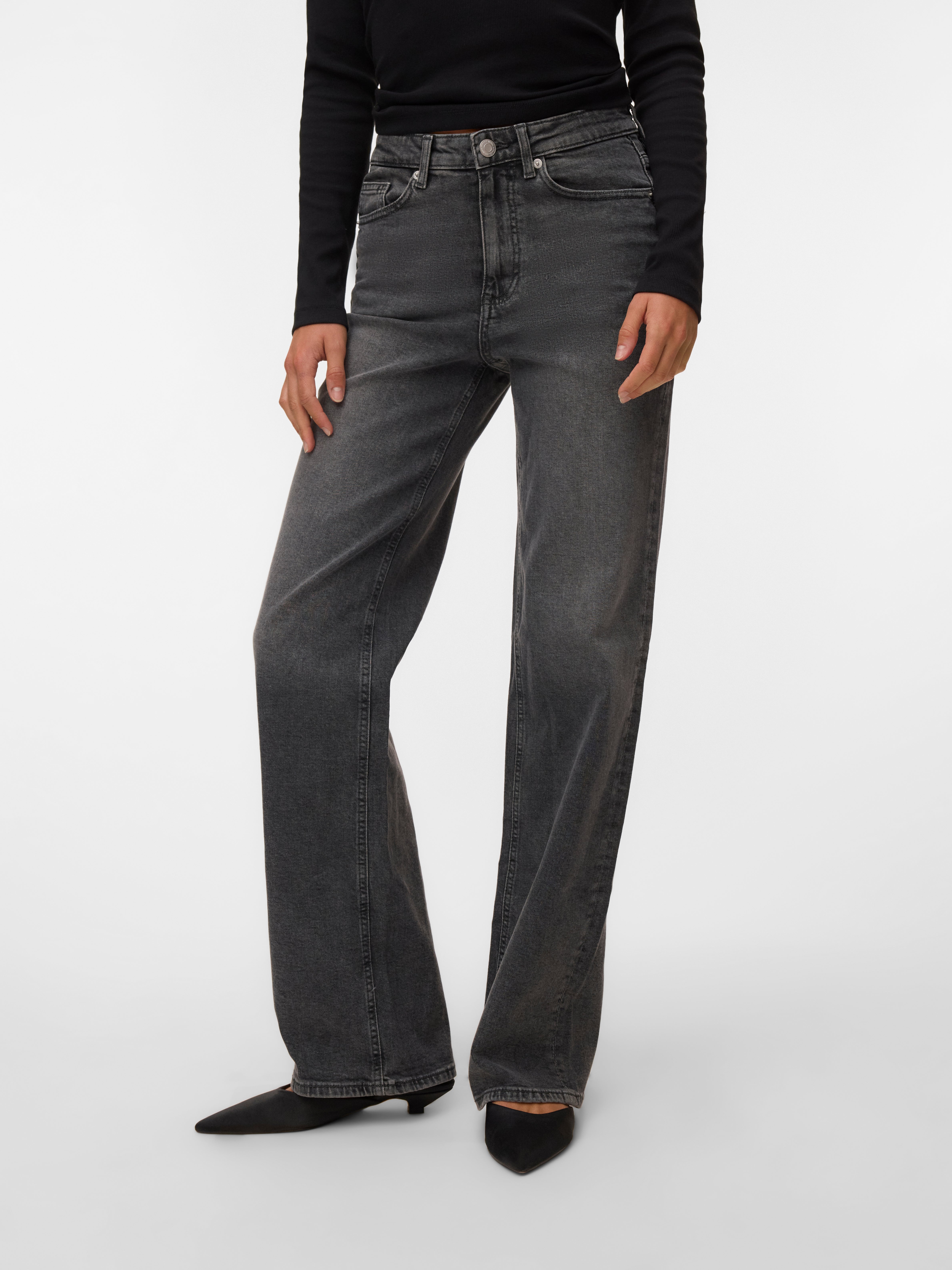 VMTESSA-STRETCH High rise Wide leg fit Jeans