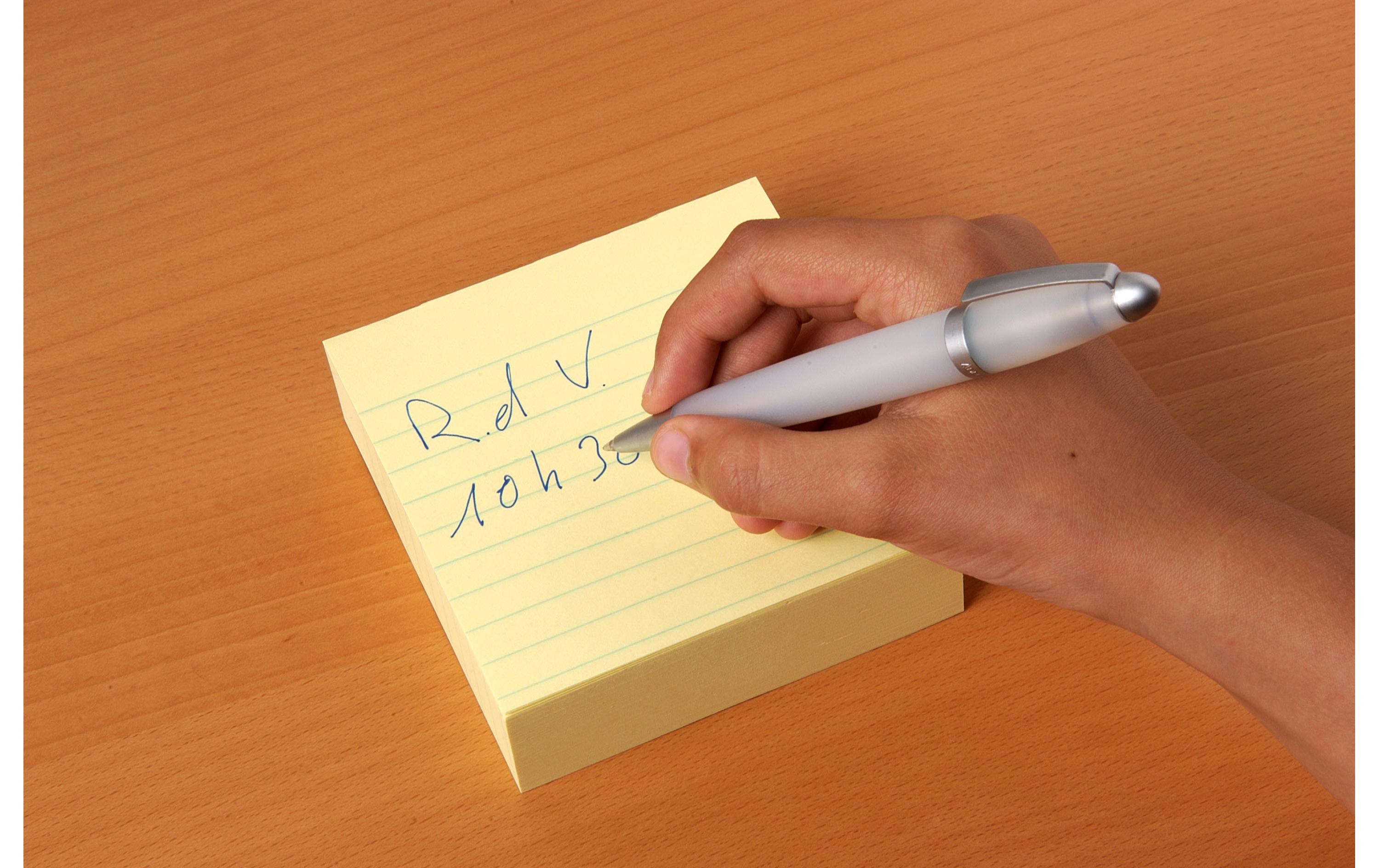 Notizzettel Post-it 10 cm x 10 cm, GelbHaftnotizen liniert