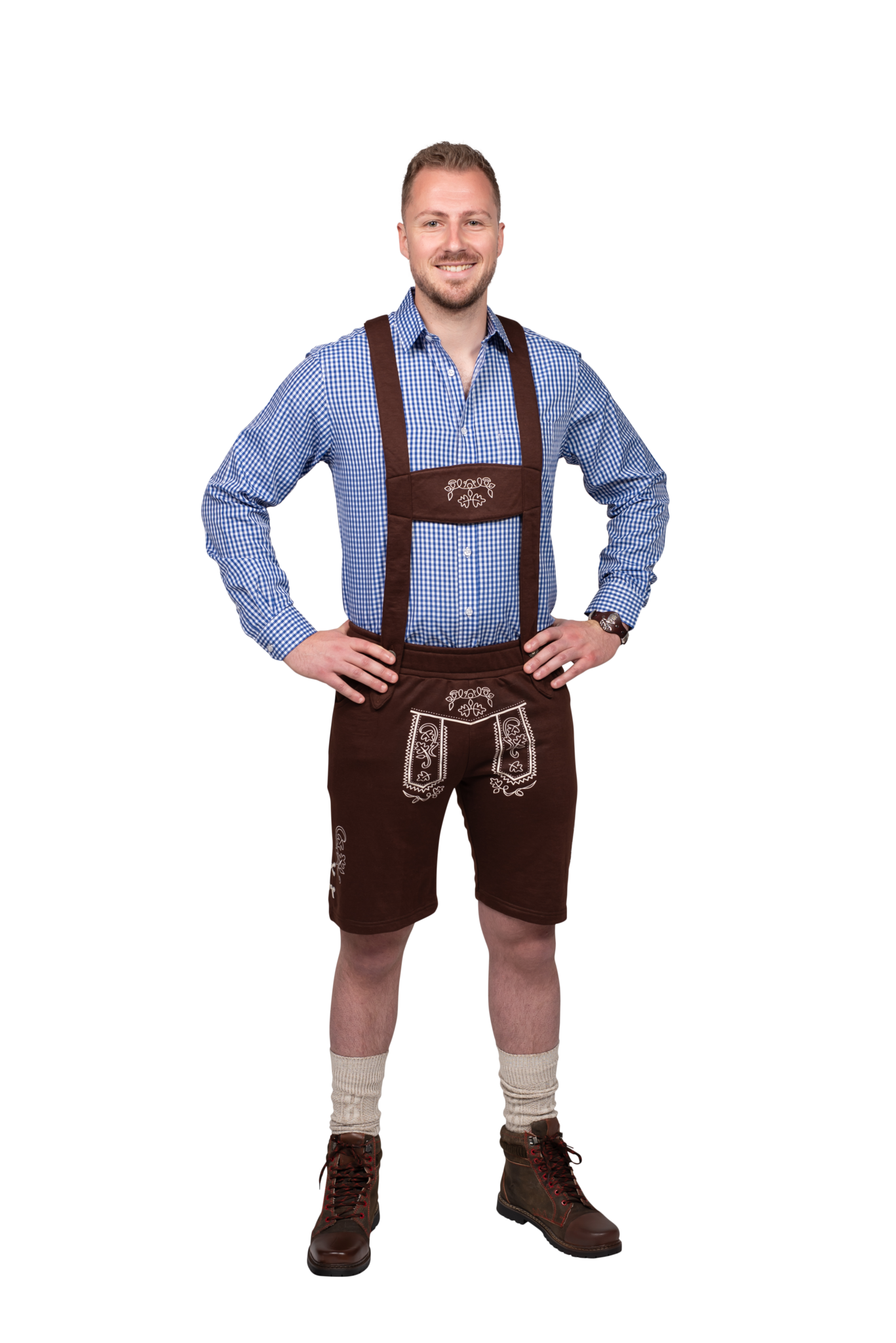 Lederhose Donkerbruin Heren Leer