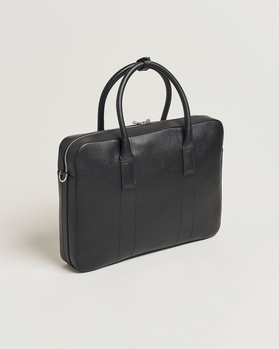 Oscar Jacobson Leather Briefcase Black