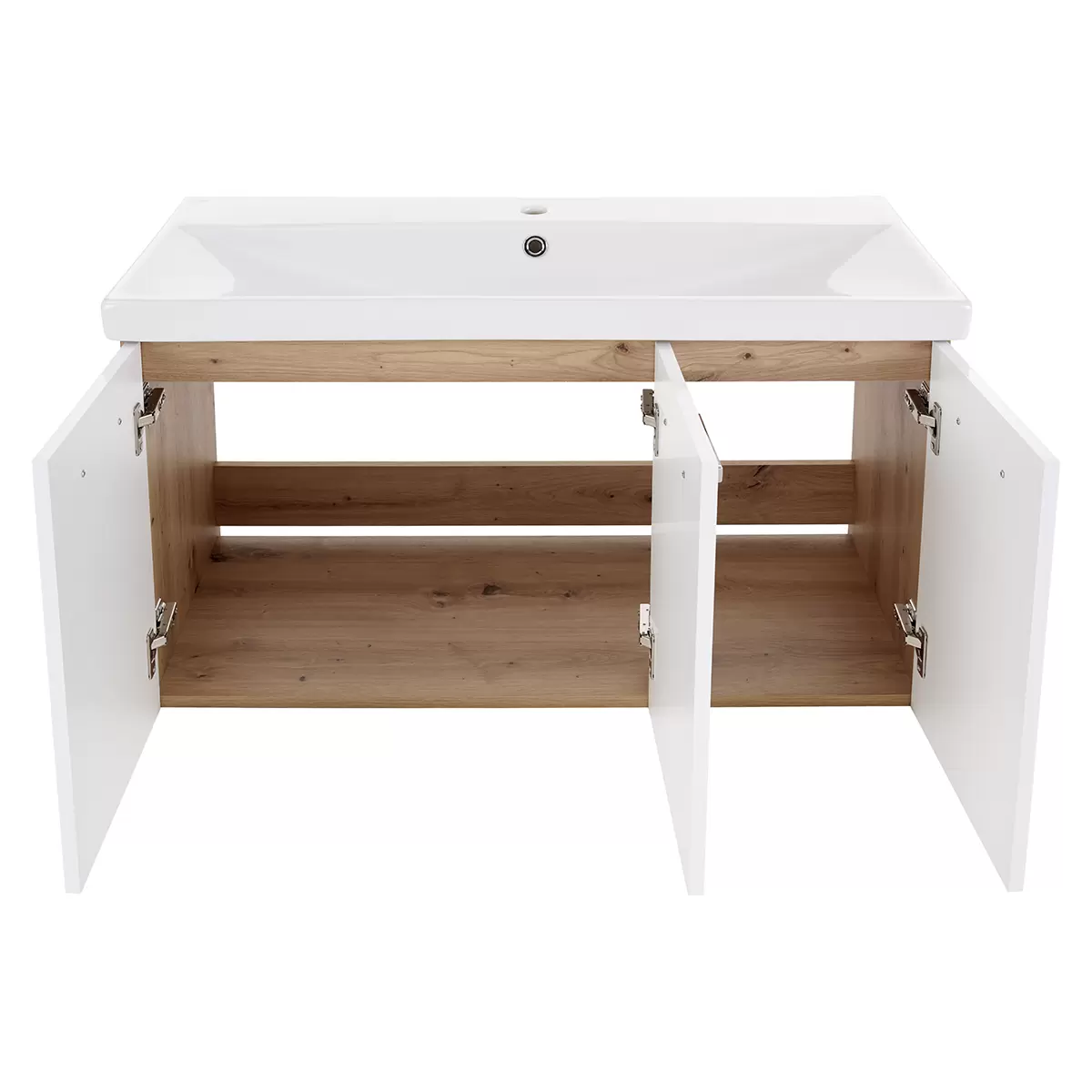 Waschbeckenunterschrank Milano WBU weiss,Artisan Eiche