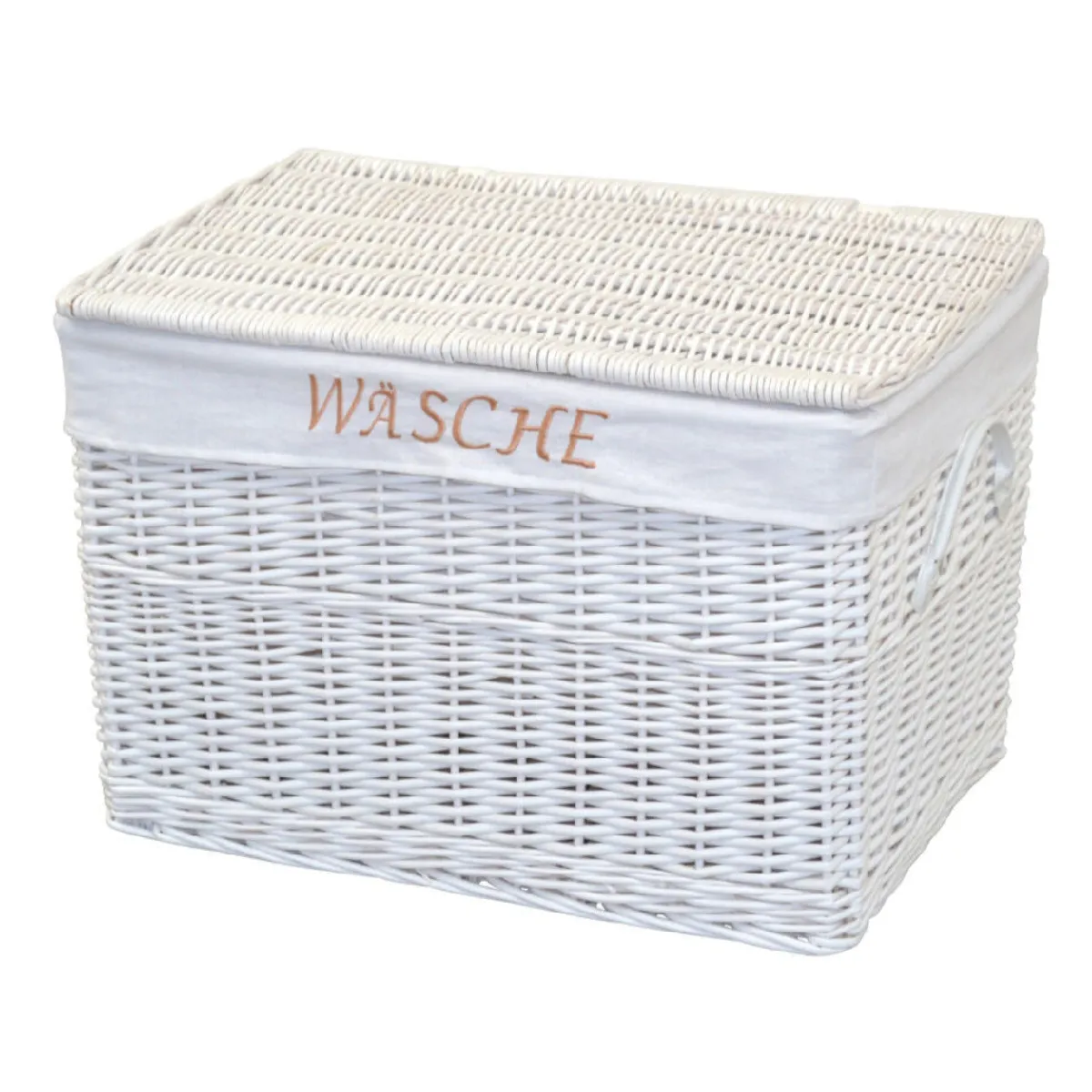 Décoshop26 MED05174 Panier à linge en osier blanc