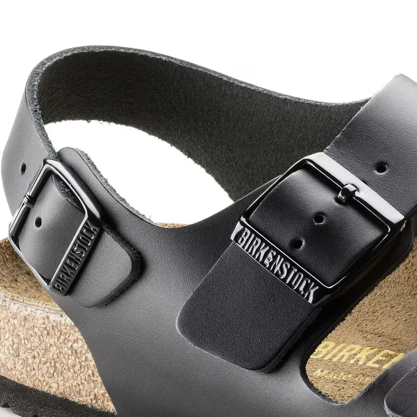 Birkenstock Unisex Milano Natural Leather Regular Black