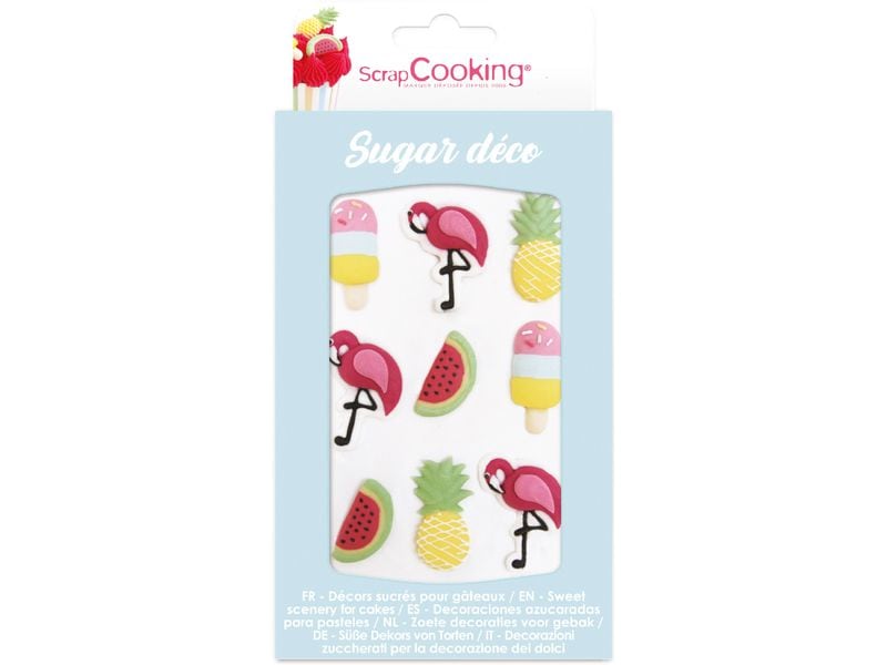 ScrapCooking Zuckerdekore Sommer 9 Stück Süsse Landschaft mit Sommermotiven